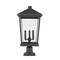 Z-Lite Beacon 3 Light Outdoor Pier Mounted Fixture, Oil Rubbed Bronze & Clear Beveled 568PHXLR-533PM-ORB - alternate 3